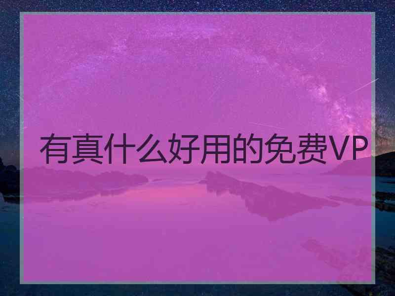 有真什么好用的免费VP